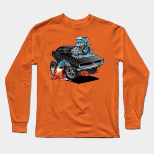 Classic 69 American Muscle Car Cartoon Long Sleeve T-Shirt